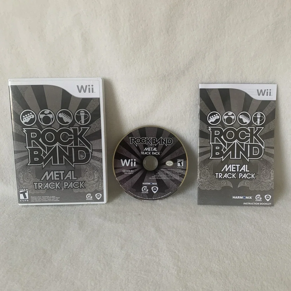 Rock Band: Metal Track Pack (Nintendo Wii) CIB Complete Tested Game w/ Manual